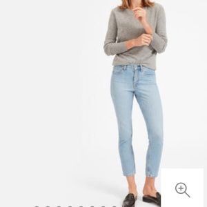 Everlane mid-rise skinny ankle in light blue wash